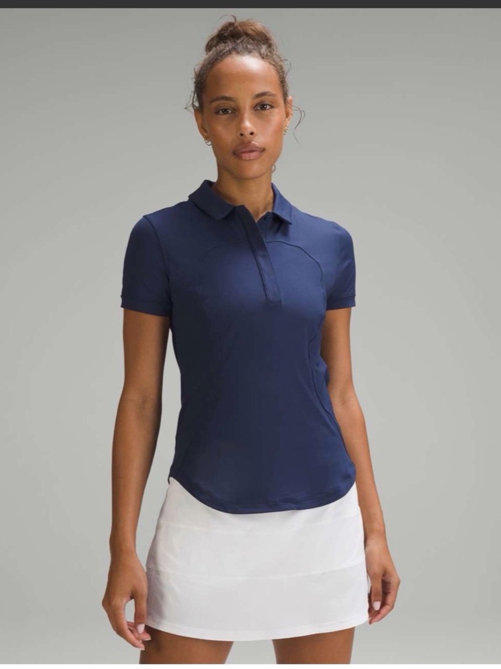 Lululemon Quick-Dry Short Sleeve Polo Shirt - Night Sea - Size 6